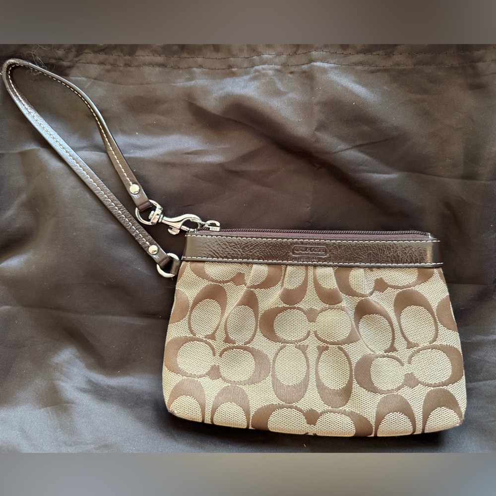 Brown Coach Wristlet